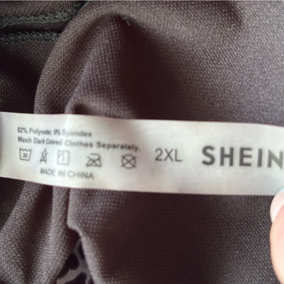 Shein Women's Bathing Suit 2 Piece Bikini Black White Marble Print Tube Top 2xl - Picture 5 of 5